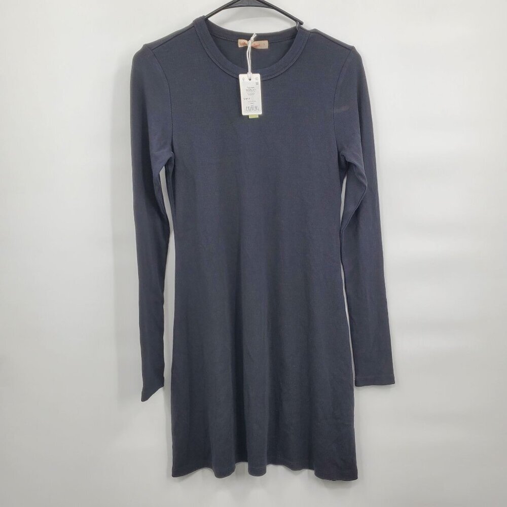 Marine Layer Lexi Rib Long Sleeve Mini Dress Women Size Small NWT Ribbed